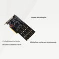 thumbnail image 2 of PCIE 3.0 to M.2 NVME 4 Disk Expansion Card, PLX8749 Motherboard Free Split, for Graphics Card NVME U.2 Expansion, 2 of 6