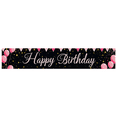 thumbnail image 2 of Black Background Happy Birthday Banner with Pink Balloons and Glitter Party Decorations Backdrop Ideal for Birthday Party Celebrations Photography Props and Home Decor, 2 of 7