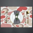 thumbnail image 3 of Pretty Valentine''s Day Heart Placemats Set of 6 Fabric Placemats Square Placemat for Kitchen Table Heat Resistant, Easy to Clean Table Placemats 12x18 Inch, 3 of 5