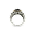 thumbnail image 2 of CheckerBoard Cut Black Onyx Ring in Antiqued Sterling Silver with 14K Gold Accent for Women, 2 of 6