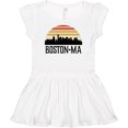 thumbnail image 3 of Inktastic Boston Massachusetts Skyline Sunset Girls Baby Dress, 3 of 5
