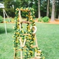 thumbnail image 2 of 4 piezas 2,5 m guirnalda de girasoles artificiales guirnaldas de flores artificiales que caen plantas falsas colgantes de seda enredadera de flores para exterior interior colgante boda fiesta jardín, 2 of 5