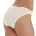 thumbnail image 4 of Women's Cottonique W22206C Latex Free Organic Cotton Bikini Panty - 2 Pack (Natural 6), 4 of 4