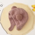 thumbnail image 3 of Sunjoy Tech Fall Winter Children Hat Knitted Cartoon Ear Decor Warm Ear Protection Infant Baby Cap Beanie Thick Soft Elastic Button Closure Unisex Anti-slip Lightweight Hat, 3 of 6
