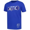 thumbnail image 2 of Youth Mitchell & Ness Blue Orlando Magic Hardwood Classics Retro Logo T-Shirt, 2 of 3