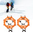 thumbnail image 3 of EBTOOLS Anti Skid ,2Pcs Ice Traction Cleats Anti Skid Shoe Crampon Cover Snow Grips with 8 Spikes for Hiking Walking Mountaineering,Ice Cleats for Shoes, 3 of 8