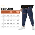 thumbnail image 7 of Taigaofy Mens Sweatpants Elastic Waist Drawstring Baggy Tapered Pants With Pockets Navy L, 7 of 7