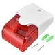 thumbnail image 1 of Mini sirena estroboscópica con cable, luz intermitente, bocina y sonido de destello para sistema de alarma de seguridad del hogar, 12 V CC., 1 of 14