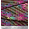 thumbnail image 3 of Soimoi Cotton Duck Fabric Star & Diagonal Stripe Printed Craft Fabric by the Yard 42 Inch Wide, 3 of 3
