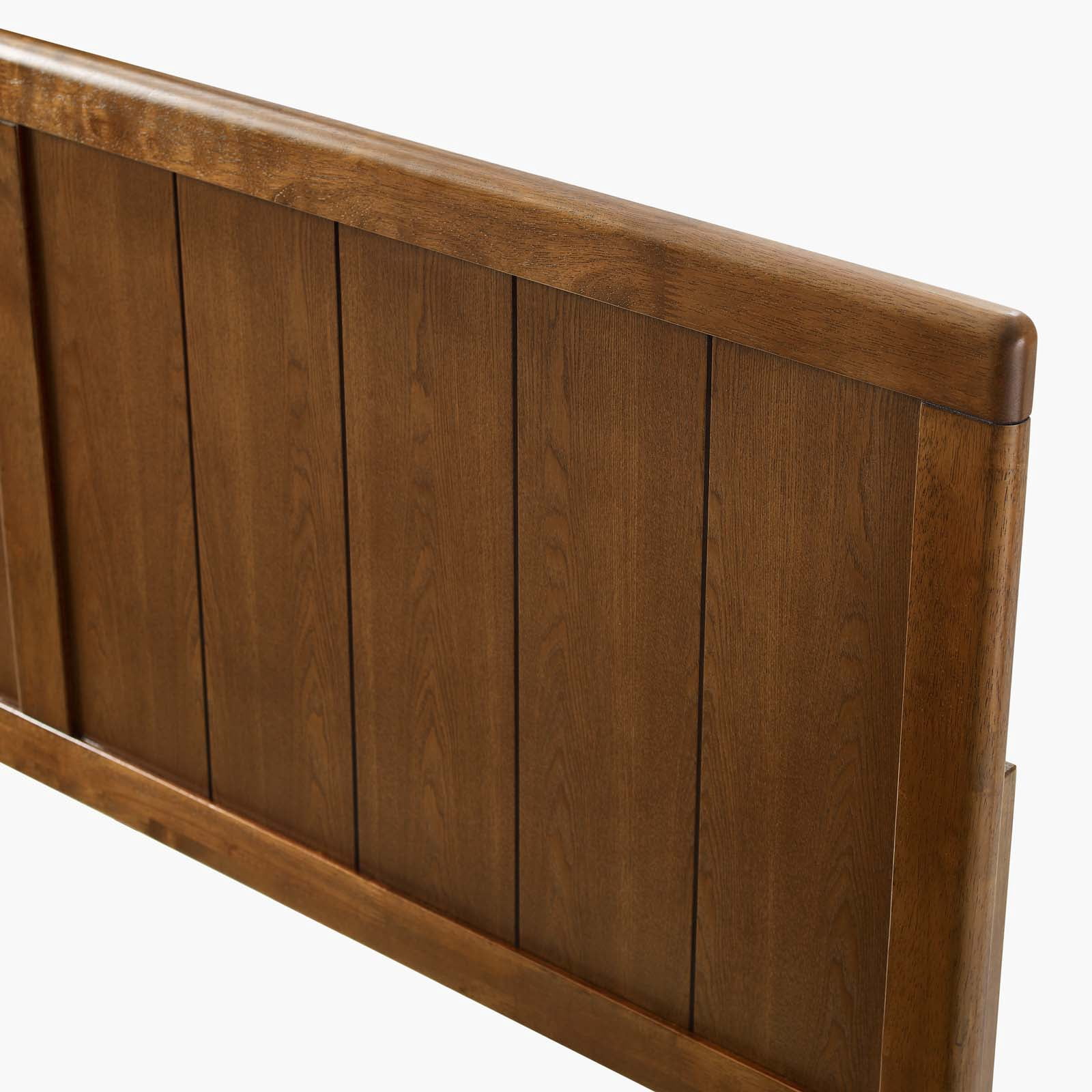 Headboard, Twin Size, Wood, Brown Walnut, Modern Contemporary Urban Design, Bedroom Master Guest Suite