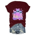 thumbnail image 4 of Jkety Halloween Boo Shirts for Women Funny Halloween Shirts Fall Thanksgiving Gift Tshirts Tops Women Tshirt(Wine,M), 4 of 5
