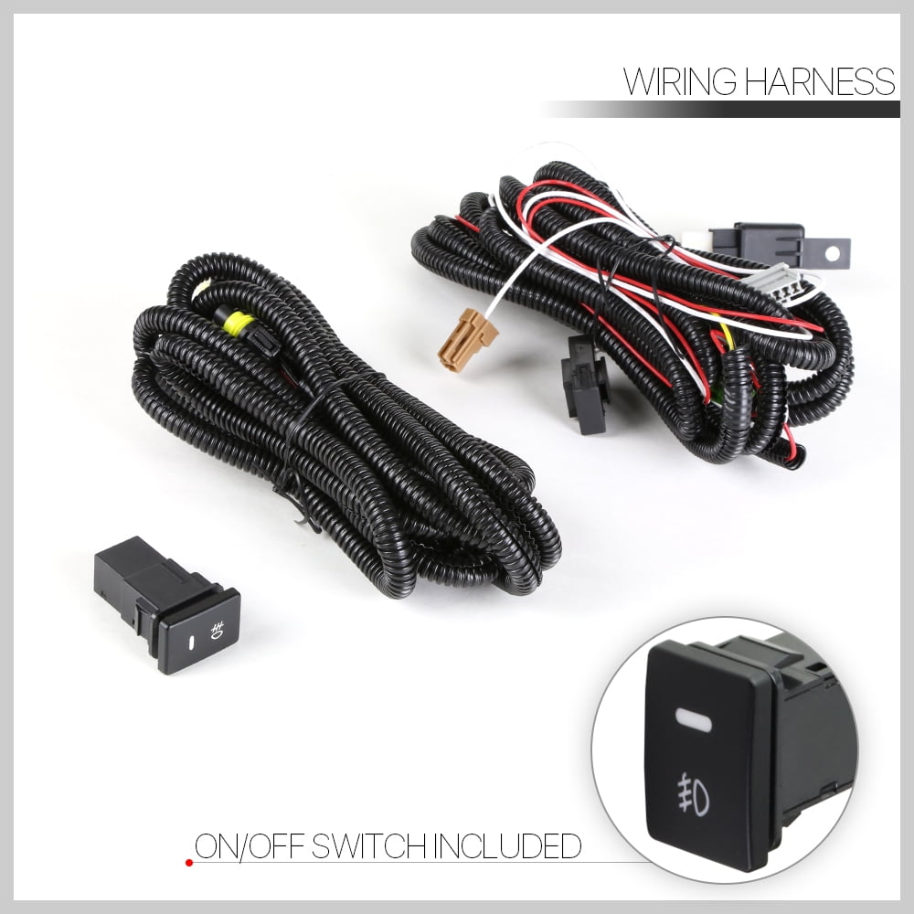 DNA Motoring For 07-09 Toyota Camry Clear Lens Bumper Fog Light Lamps Pair w/Bezel+Wiring+Switch