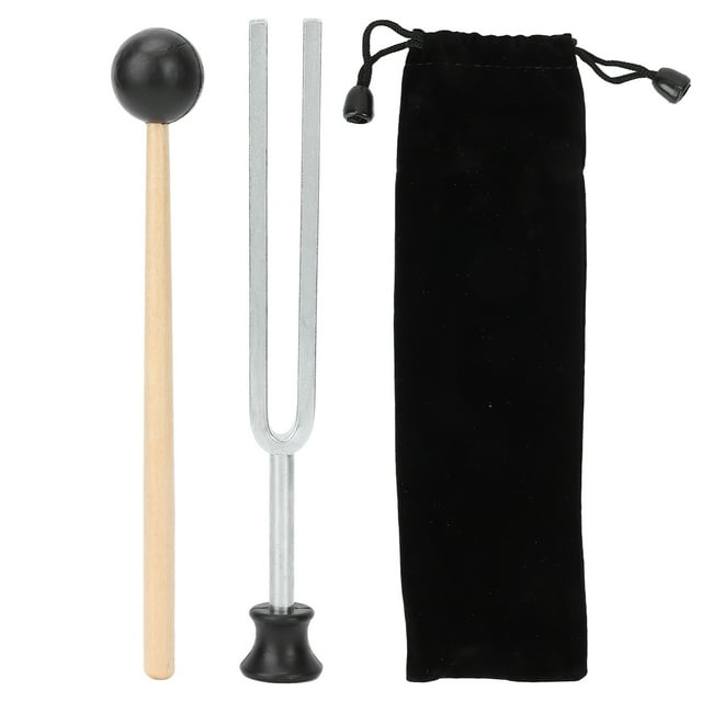 Diapasón de vibración, instrumento experimental musical de 256 Hz, juego de afinación resonante de acero inoxidable con bolsa de almacenamiento