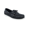 thumbnail image 2 of Sebago Mens Docksides Canvas Boat Shoes in Black, 2 of 5