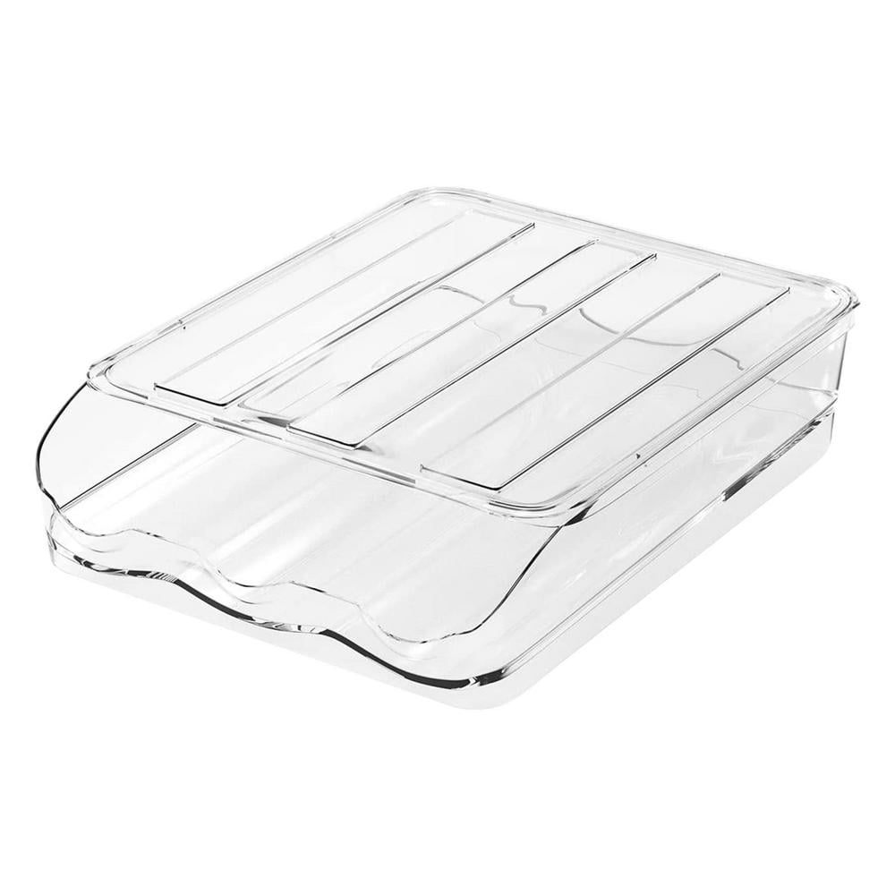 Tohuu Fridge Egg Organizer Egg Fresh Egg Drawer Auto Rolling Stackable