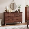 thumbnail image 2 of BouPower 6 Drawer Dresser for Bedroom,Modern Chest of Drawers,Wood Storage Double Dresser with Drawers for Living Room,Hallway Entryway, 2 of 7