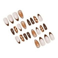 thumbnail image 2 of Peach Hand-worn Nail White Patch Gradient Pure Desire Style, 2 of 5