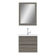 thumbnail image 3 of Alya Bath Paterno 24" Modern Wood Wall Mounted Bathroom Vanity in Gray, 3 of 7