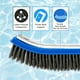 thumbnail image 4 of Cabezal de cepillo para piscina de alta resistencia, cerdas de acero inoxidable para una limpieza eficiente de pisos y paredes, clip EZ para una fijación rápida al poste, 4 of 5