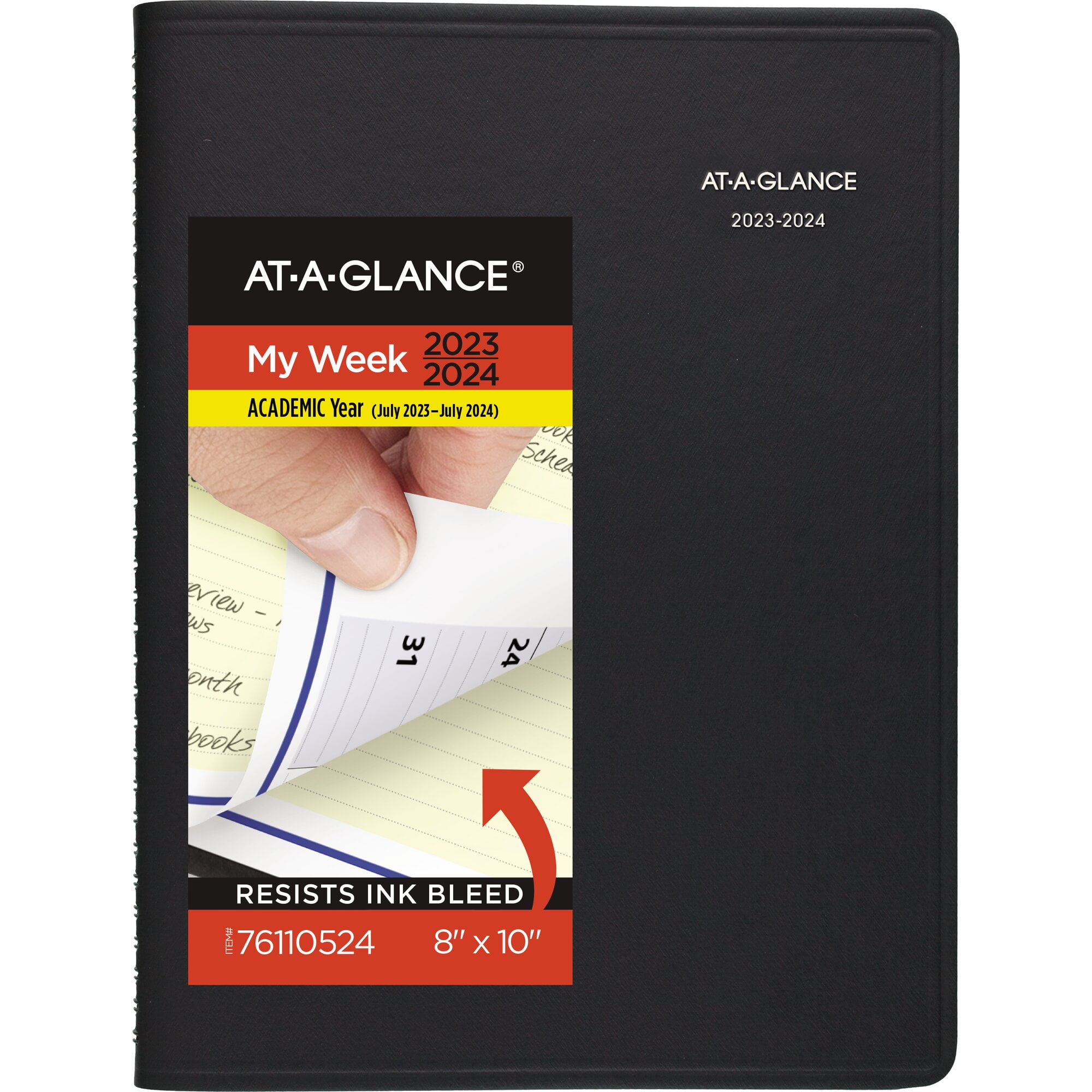 ATAGLANCE QuickNotes Academic 20232024 Weekly Monthly Planner Black