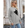 thumbnail image 4 of MOUSYA Cat Sweatshirt Women Funny Black Cat Graphic Sweater Casual Cat Crewneck Holiday Long Sleeve Hoodie Pullover Top, 4 of 7