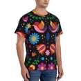 thumbnail image 5 of Rocae Colorful Floral2 for Men's Moisture-Wicking Crew Tee - T-Shirt for Sports, Outdoor Activities, and Casual WearMedium, 5 of 9