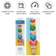 thumbnail image 2 of Diamond Dotz Ice Cream Hearts Food  Diamond Painting Kits for Adults - Diamond Art Kits a Relaxing Creative Craft Kit with Dotz Gems 23.6"x8.7", 2 of 6