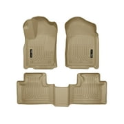 Husky Liners Weatherbeater Floor Mats | Fits 2011 - 2015 Dodge Durango & Jeep Grand Cherokee | Front & 2nd Row, 3-pc Tan - 99053