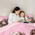 thumbnail image 4 of Feelyou Bowknot Ribbon Bedding Comforter Set 7pcs, Cheetah Print Animal Full Bedding Set, 4 of 8