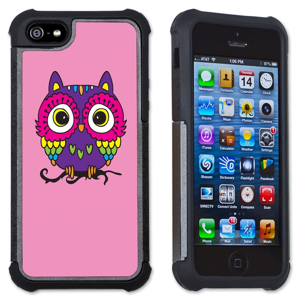 Maximum Protection Cell Phone Case Cell Phone Cover With Cushioned Corners For Iphone 6 Iphone 6s Pink Owl Walmart Com Walmart Com