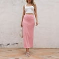 thumbnail image 2 of Sngxgn Women's High Waisted A-Line Wrap Skirt Mini Skirt(Pink,L), 2 of 7