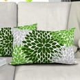 thumbnail image 5 of Green Dahlia Pillow Covers 12x20 in Spring Sage Green Geometric Floral Lumbar Bed Throw Pillows Modern Flower Couch Pillow Cases Set of 2 Farmhouse Home Decor for Room Cushion Porch Patio Outdoor, 5 of 6