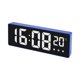 thumbnail image 1 of Reloj despertador digital con brillo ajustable, luz nocturna, control de voz, silencioso, grande azul, 1 of 5