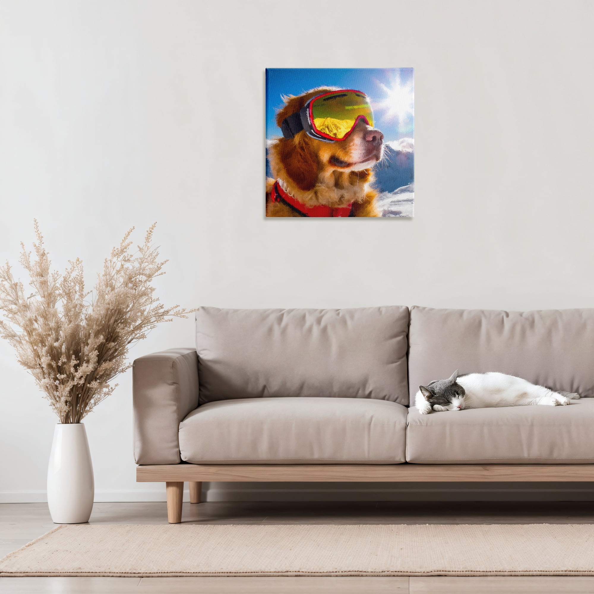 Stupell Industries Ski Goggles Retriever Canvas Wall Art, design by Sean Parnell