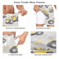 thumbnail image 5 of FORMRS Mens Swim Trunks Mesh Liner Quick Dry Casual Beach Board Shorts with Pockets, Sizes S-2XL, Trucks Pattern, 5 of 9