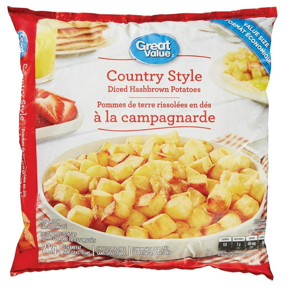 Pommes de terre rissolées Great Value à la campagnarde en dés 2 kg