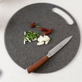 thumbnail image 4 of Tabla de cortar redonda de plástico de imitación de mármol para frutas y verduras (35 x 0,8 cm), 4 of 7