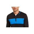 thumbnail image 2 of Alfani Men's Colorblocked Quarter-Zip Baseball-Collar Sweatshirt  Black Size Small, 2 of 3