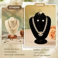 thumbnail image 2 of 3 Pcs Black Velvet Jewelry Display Necklace Earrings Ring Display Stand Jewelry Bust/mannequin for Selling and Shows, 2 of 6