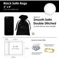 thumbnail image 6 of 5" x 8"  Satin Gift Bags, Jewelry Bags, Wedding Favor Drawstring Baby Shower Christmas 20 per Pack, 6 of 6
