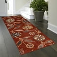 thumbnail image 2 of Maples Rugs Reggie Bohemian Floral Merlot Non Slip Hallway Runner Rug, 2'6 x 8', 2 of 6