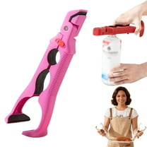 Kitchen Tongs TASTAN 3-In-1 Heat-Resistant Kitchen Tongs - Dual-Head Lid Lifter and Jar Opener | Non-Slip Silicone Grips, Securely Handles Hot Bowls and Stubborn Lids, Heat Resistant Utensil, Pink