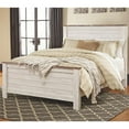 thumbnail image 2 of Ashley Furniture Willowton Queen Panel Bed with Footboard and Headboard, Whitewash, 2 of 6