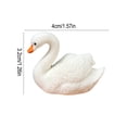 thumbnail image 6 of mdesiwst Miniature Swan Figurine Mini White Swan Resin Statue Realistic Animal Ornament Dollhouse Fairy Garden Micro Landscape Decoration, 6 of 8