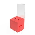 thumbnail image 1 of FixtureDisplays® Red Metal Donation Box Suggestion Fund-Raising Collection Charity Ballot Box w/ A4 Acrylic Header 10918RED, 1 of 5
