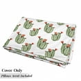 thumbnail image 5 of Cactus Floor Pillow Lounger Cover, Cacti Spikes and Red Flowers Mexican Hot Desert Vintage Image Art, Nap Mat Printed Fabric Case for 5 Pillows, 88" x 36", Green and Orange, by Ambesonne, 5 of 5