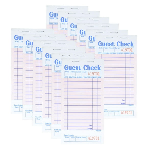 Bloques de control para invitados Officeva, paquete de 12 unidades, 600 pedidos, rosas, 6.7 x 3.5 pulgadas