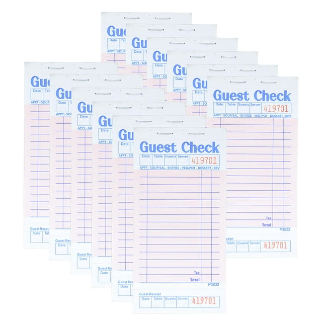 Bloques de control para invitados Officeva, paquete de 12 unidades, 600 pedidos, rosas, 6.7 x 3.5 pulgadas