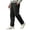 Dark Gray, variant on Rexolia Mens Stretch Straight Sweatpants 2 Zip Pockets Elastic Drawstring Waist Lightweight Black L