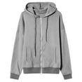 thumbnail image 7 of frariair Lightweight Full Zip Hooded Jacket Women Athletic Track Top With Kangaroo Pocket For Running And Gym Workout Essentials Grey XL, 7 of 7
